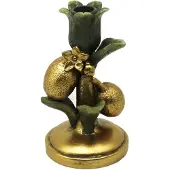 HD Collection Candle Stick Lemon Polyresin Green 10x10x17.5cm