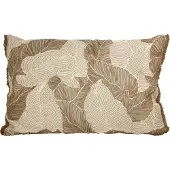 HD Collection Cushion Palm Leaf Cotton Natural 40x60cm