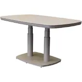 AVH-Collectie Monza lounge-dining tafel 135x85xH51-72 cm in hoogte verstelbaar aluminium latte