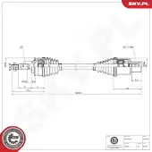 ESEN SKV 40SKV376 Aandrijfas