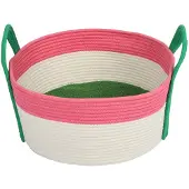 COOCKOO mand BINGE voor katten 44x44x20cm roze/groen