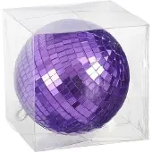 House of Seasons Disco kerstbal | spiegelend | paars | 15cm