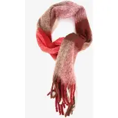 Scapino Geblokte dames sjaal bordeaux