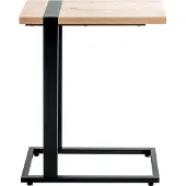 Die Möbelfundgrube bijzettafel, rechthoekig, staalbuis met poedercoating, melaminehars-coating, B 240 x D 490 x H 640 mm, zwart/licht eiken