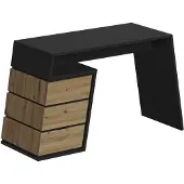 Vicco Okaro Bureau – 105 x 50 cm met 3 laden Antraciet/eiken