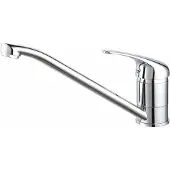 EDM 01156, Standaard, Zilverkleurig, Messing, Greep met hendel, Zelfsluitend, Keramisch