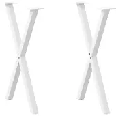 vidaXL Eettafelpoten 2 st X-vormig 57x(72-73) cm staal wit