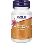 Now - Vitamine D3, 5000 IE (kauwtabletten) - 120 stuks