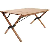 Human Comfort Campingroltafel Tuin Klaptafel - Opvouwbare lamellentafel groot hout 90x60