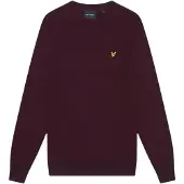 Lyle & Scott rijke bordeauxrode pull-over trui met ronde hals