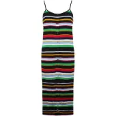 Vans Off The Wall Mouwloze Gestreepte Multicoloured Midi Dress VN0005HW448