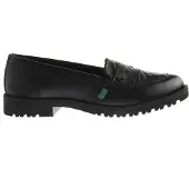 Kickers Lachly Quilt Loafer Damesschoenen Zwart