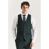 Paul Andrew Heren Groen Pak Vest Prince of Wales Formeel Vest
