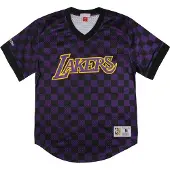 Mitchell & ness NBA LA Lakers Wordmark Mesh Heren T-shirt