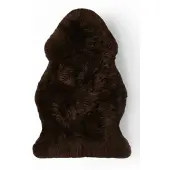 Infinity Leather Echte chocoladebruine schapenvacht, natuurlijk zijdezacht, pluizig, echt wollen tapijt