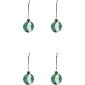 House Doctor Twister kerstbal Ø6 cm 4-pack Groen-wit