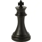 J-Line decoratie Schaakstuk Koning - polyresin - zwart