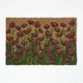 Homescapes Klaprozen Deurmat – Kokos Vuilvanger Mat 40 x 60 cm