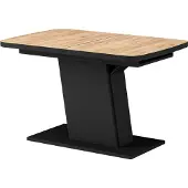 Vicco Eettafel Fenaro Goudkleurig Eiken/Zwart 120-160 x 80 cm uitschuifbaar, Model 56596