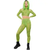 Fever - Cannabis Kostuum - S - Groen