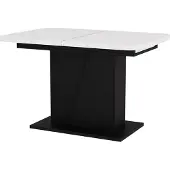 Vicco Eettafel Fenaro, Wit/Zwart, 120-160 x 80 cm uitschuifbaar