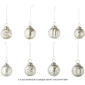 J-Line kerstbal - glas - zilver - doos van 40