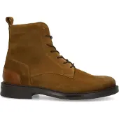 Manfield Cognac suède veterboots | Maat 40