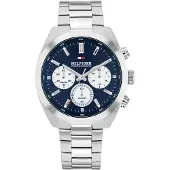 Tommy Hilfiger Analoog horloge 'Hudson' marine / zilver