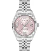 Philipp Plein Watches Analoog horloge 'Date Superlative' rosa / zilver