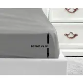 Lovely Home Lichtgrijze Fitted Bottom Sheet - Lovely Home 140 x 190 cm