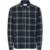 Only & Sons onsaiden checked twill shirt frml 22035467 dark sapphire
