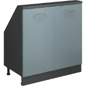 Vicco Rion Kast voor schuine wand – met 2 deuren Blauw-grijs/antraciet