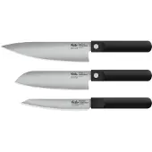 Fissler ProCut 001-019-03-000/0, 3-delige messenset met koksmes, santoku en universeelmes