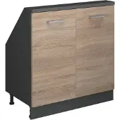 Vicco Rion Kast voor schuine wand – met 2 deuren Sonoma/antraciet