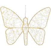 Lumineo Kersthanger Vlinder Wit Met Verlichting 58 X 43 X 1 Cm