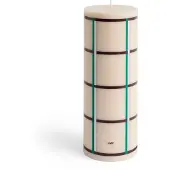 HAY Kaars Column Candle Large Off-White, Green Bordeaux And Silver