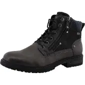 Mustang Herrenschuhe Schnürstiefel Grau Freizeit
