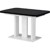 Vicco Eettafel Fenaro, Zwart/Wit, 120-160 x 80 cm 2 delen