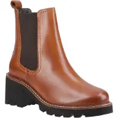 Hush puppies Gaia Leren Dames Tan Hak Chelsea Boots