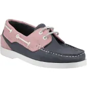 Hush puppies Isabel Leren Dames Bootsschoenen Navy/Roze