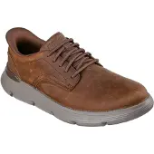 SKECHERS Garza Duran Leren Heren Donkerbruine Veterschoenen