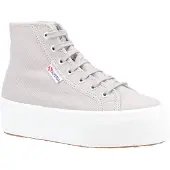 Superga 2708 HI Top Cotton Dameslaarzen Grijs Colomba/Wit Avorio