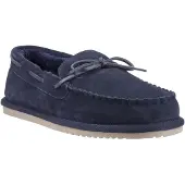 Hush puppies Abraham Suède Heren Slippers in Marineblauw