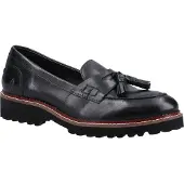 Hush puppies Ginny Dames Zwarte Leren Instappers