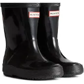 Hunter Kids First Gloss Rubberen Zwarte Regenlaarzen