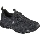 SKECHERS Glide Step Textiel Dames Zwarte Sneakers