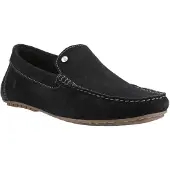 Hush puppies Ralph Suède Leren Mannelijke Zwarte Instappers