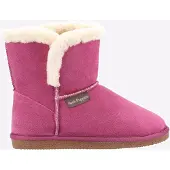 Hush puppies Ashleigh Nepbont Dames Roze Pantoffels