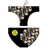 Turbo Skulls Swimming Brief Zwart 9-10 Years Jongen