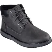 SKECHERS Veterlaarzen 'Relaxed Fit: Garlan - Deno' donkergrijs